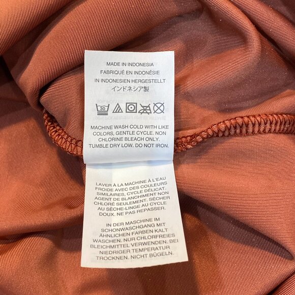 Madewell Velvet Mockneck Tee - Burnished Rust/Orange - NWOT - XS - Picture 13 of 14